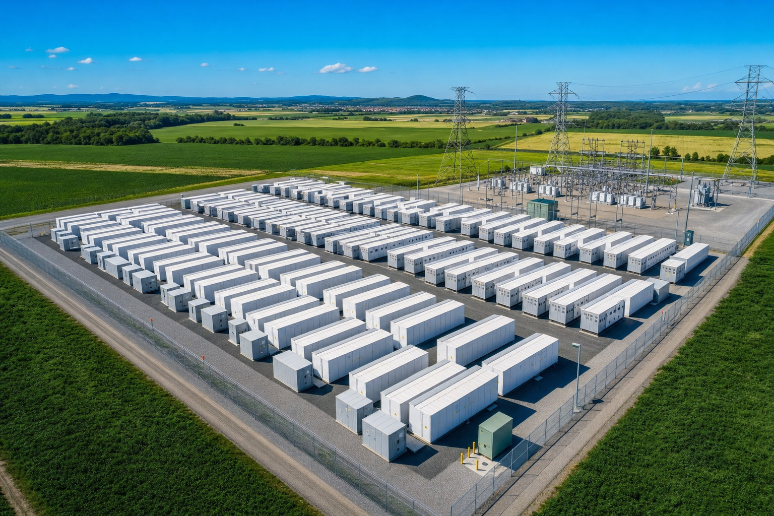 Utility-scale battery storage facility